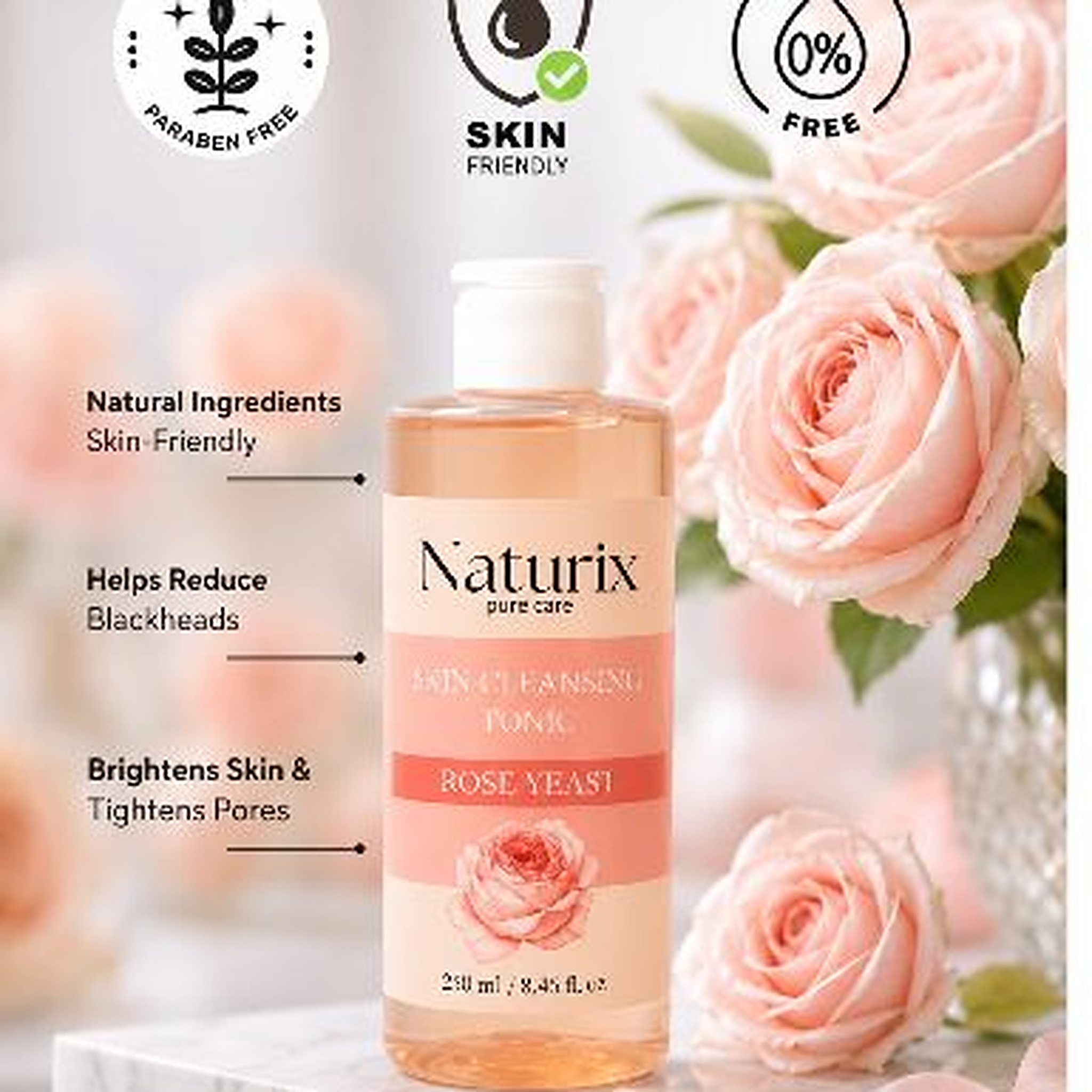 Naturix Rose Yeast Skin Cleansing Tonic — Skincare at Shop with Tamara