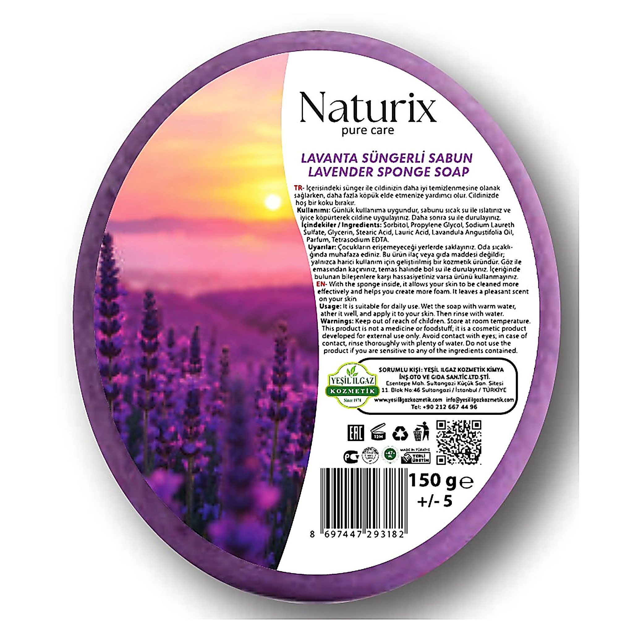Lavender Sponge Soap — Soaps at Shop with Tamara